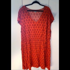Old Navy Orange with Pink floral Dress
